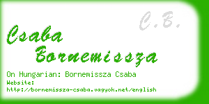 csaba bornemissza business card